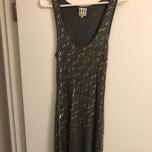 Haute Hippie, sequined gray dress.